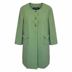 Apostrophe Sage Green Collarless Button Front Topper Coat Size XL